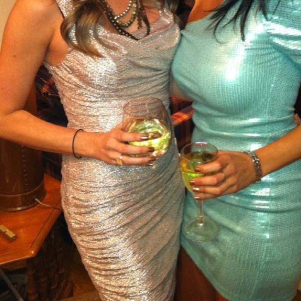 Express Rose Gold Cocktail Dress